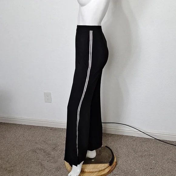 RUTI NEW Contemporary Modern Designer Racer Stripe Joanne Wide Leg Pants Size M - Picture 9 of 15